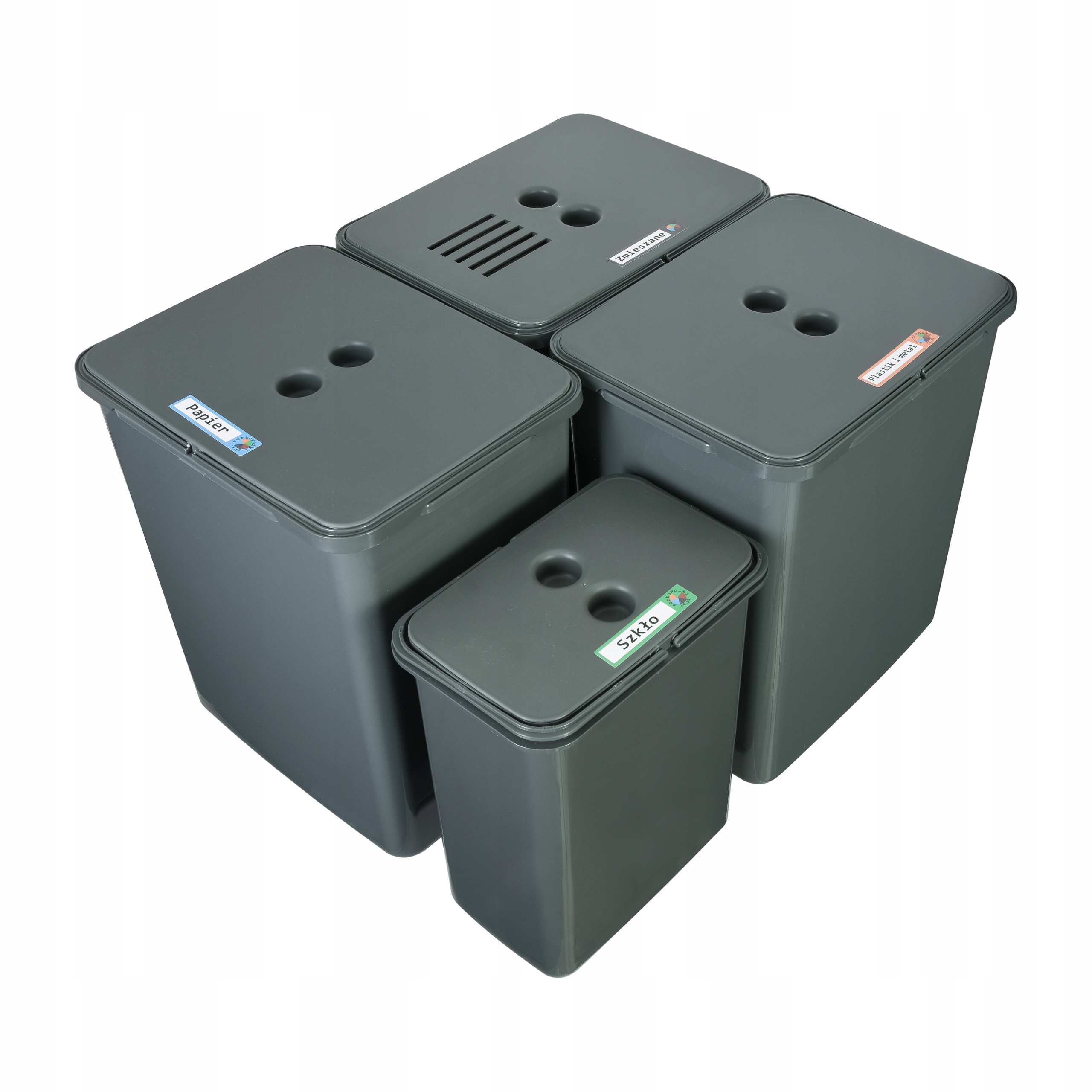 Zestaw koszy do segregacji Flexi do szuflady Blum 60–70 cm 3x20L 8L filtr