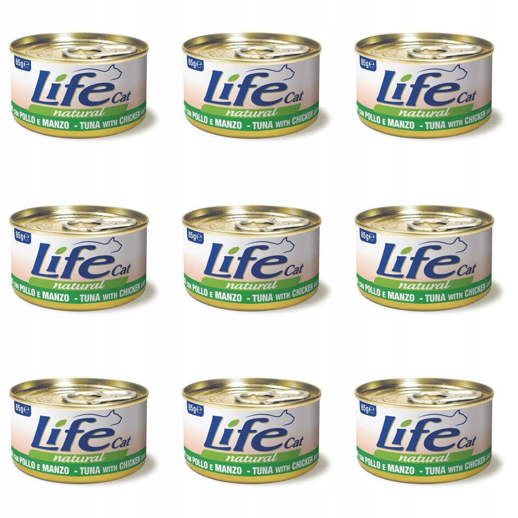 Levně Life Cat Plechovka 85g Tuňák Kuřecí 9ks