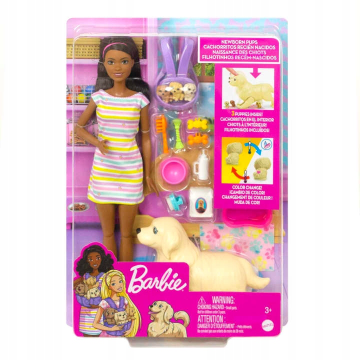

Zestaw Lalka Barbie z Pieskami i Akcesoriami