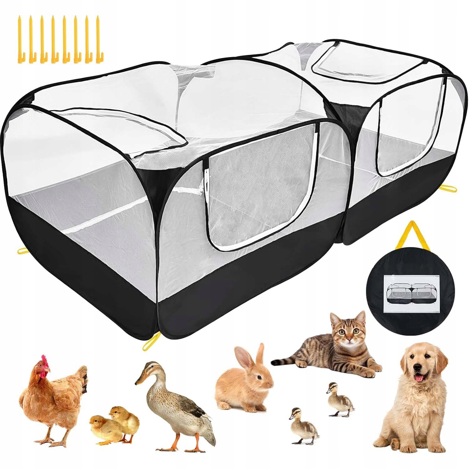 Levně Kennelová Klec Kotec Pro Kočky Psa Králíka 185 X 94 X 64 CM