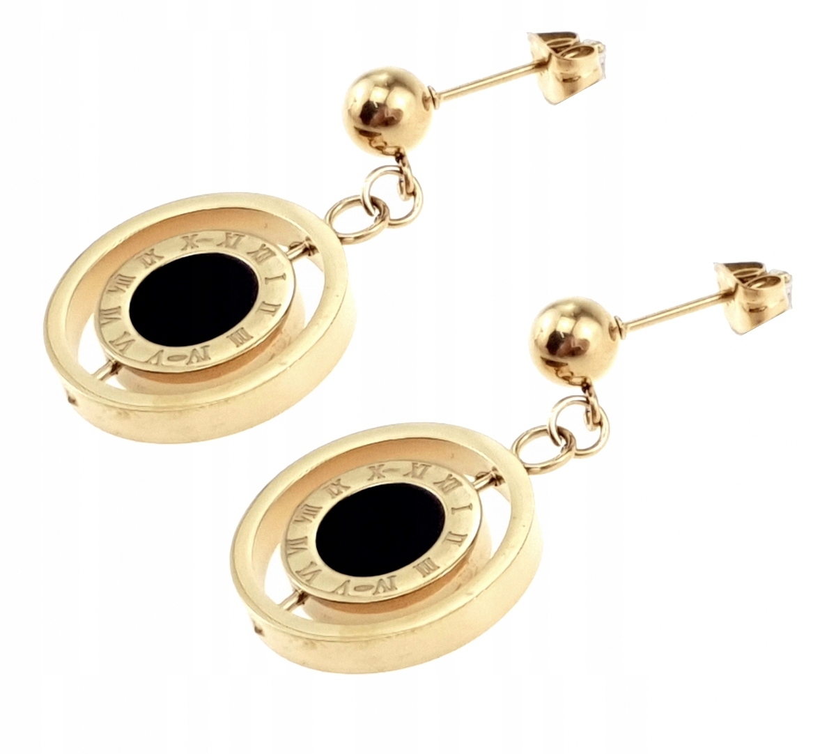 

1486 Kolczyki celebrytki złote stal chirurgiczna