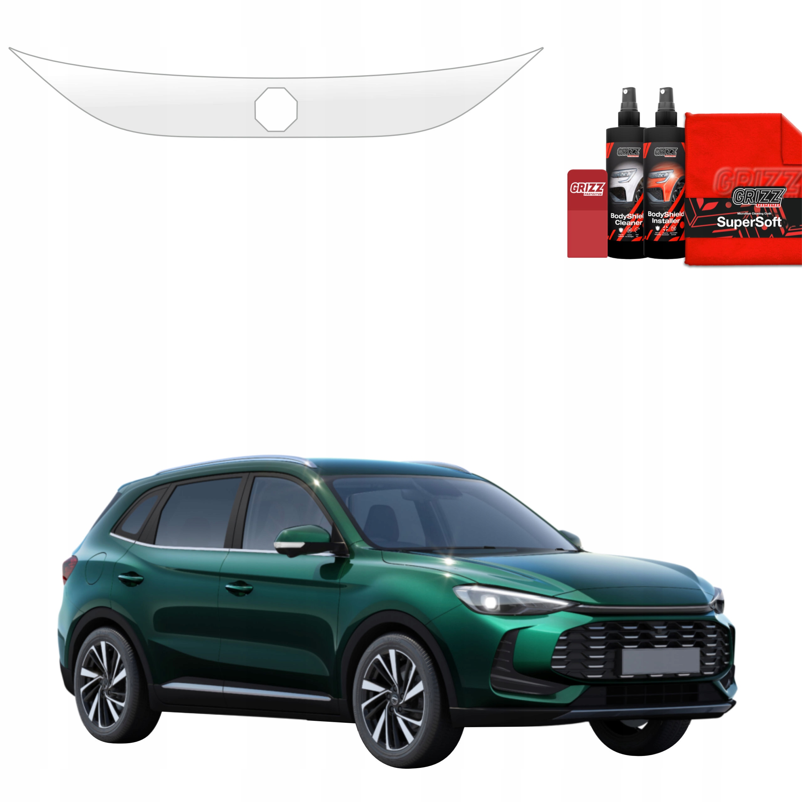 Fólie Ppf dýha na masku pro Mg Zs Hybrid+ (2024-2025) Grizz