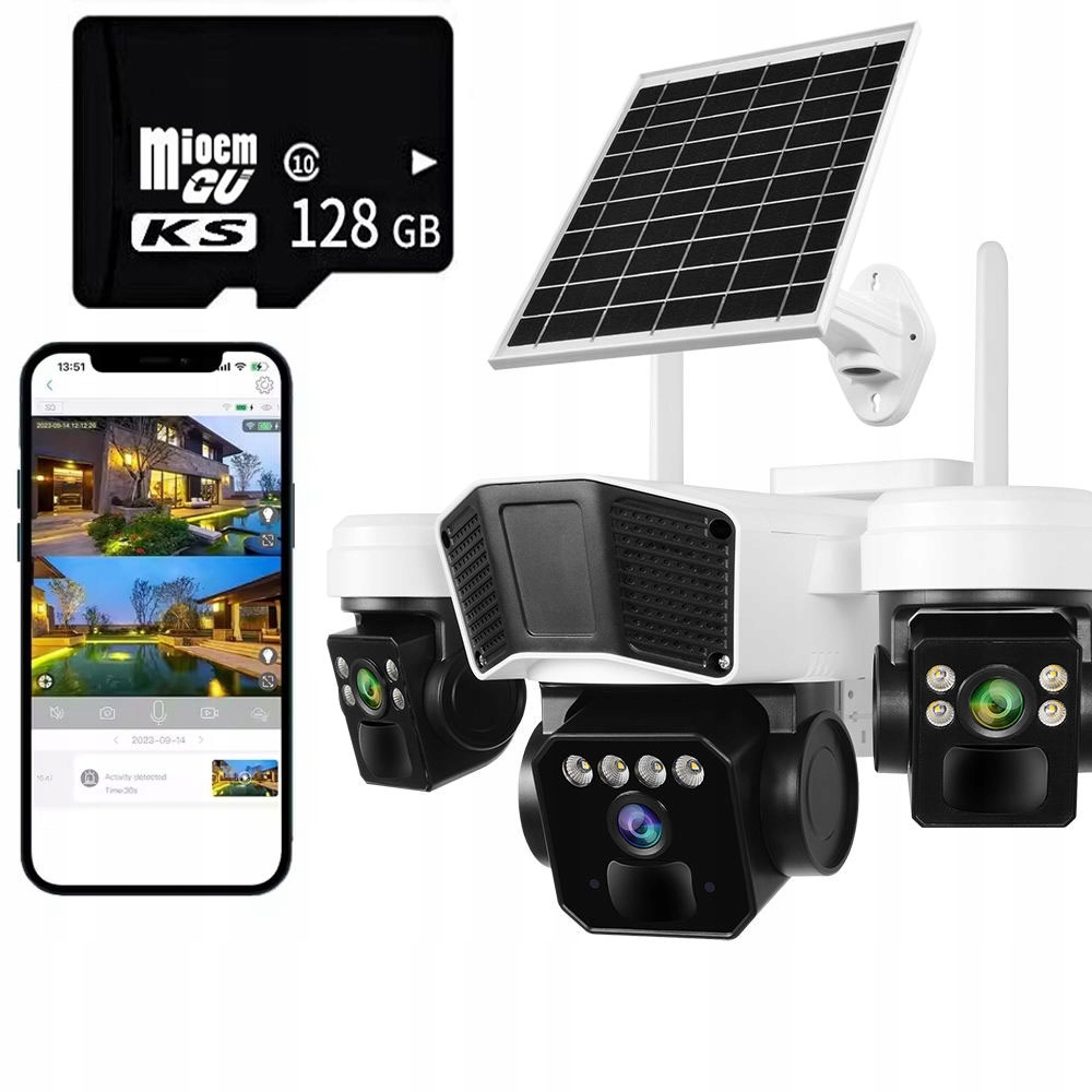 3 KAMERY GSM KARTA SIM ZOOM 8MP SOLAR 4g SOLAR KAMERA ZOOM 8MP KARTA SIM