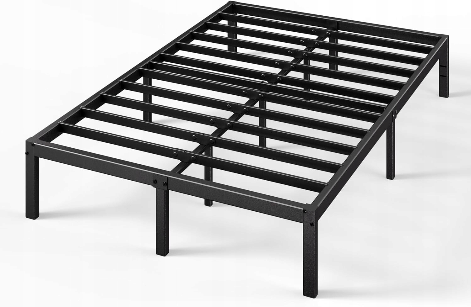 Zinus Rošt Kovová Posteľ 140x190 cm Čierna Odolná Max 320 Kg