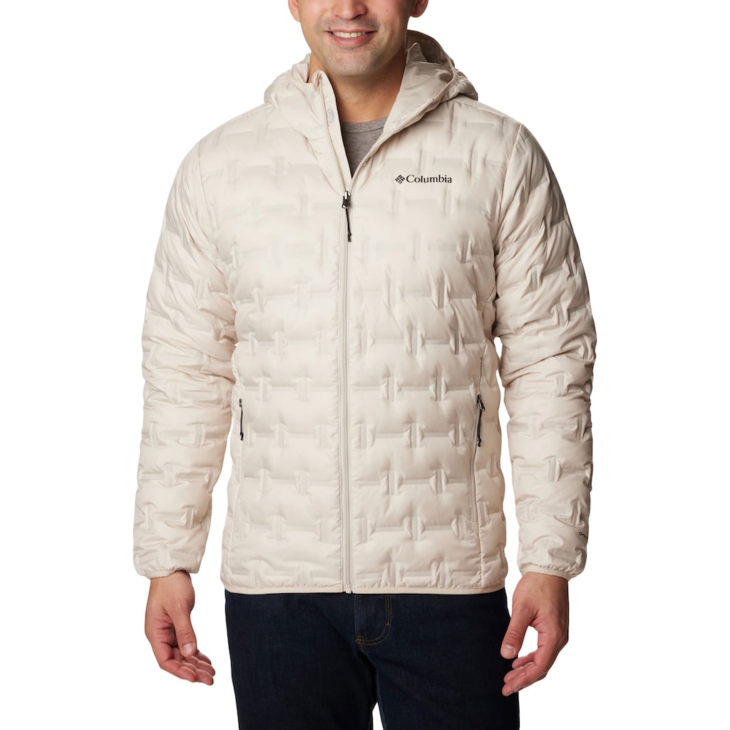 Péřová bunda Columbia Delta Ridge Down Hooded Dark Stone Béžová XXL