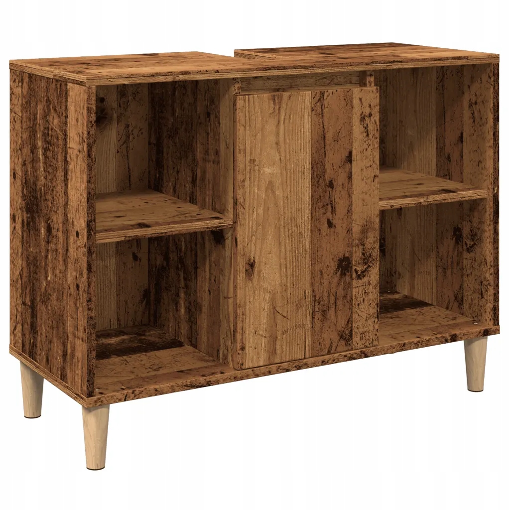 Koupelnová skříňka z dřevěného materiálu, staré dřevo, 80 x 33 x 60 cm