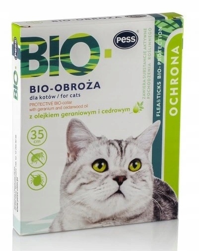 

Bio Obroża Pess Na Pchły Kleszcze Dla Kota 35 CM