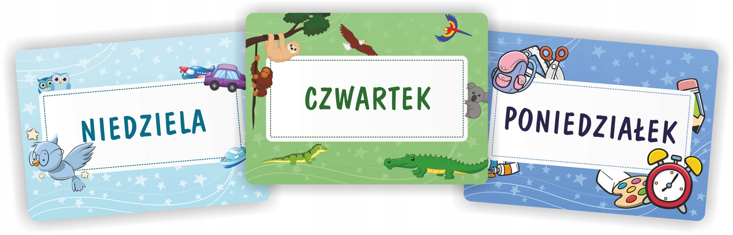 

Dni Tygodnia Plansze Edukacyjne A5 (7 plansz)