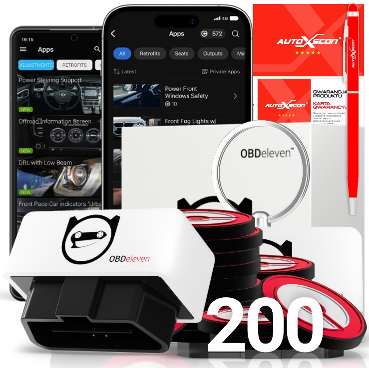 Rozhraní Vag OBDeleven+200 kreditů Diagnostický Tester Vag Polský Prodejce