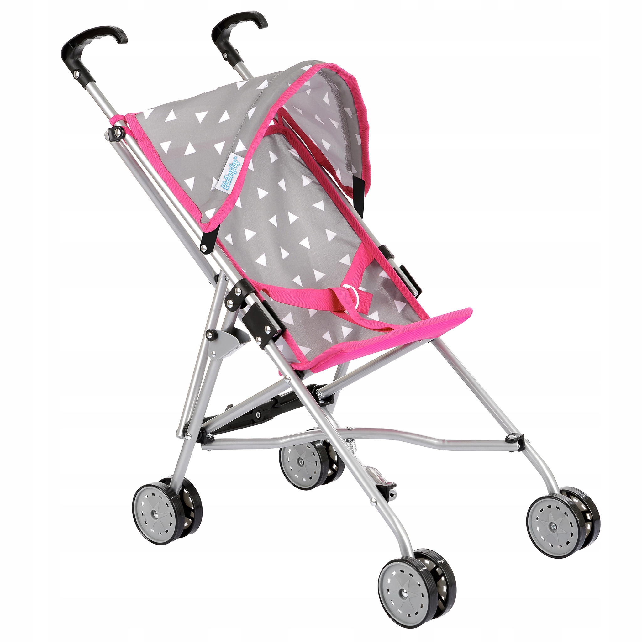 KINDERPLAY WÓZEK DLA LALEK SPACERÓWKA LEKKI SKŁADANY PARASOLKA SPACEROWY Wysokość produktu 54 cm