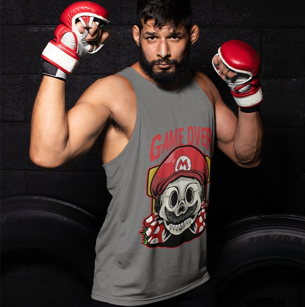 TANK TOP HORROR/ROCK MARIO GAME OVER Rozmiar S