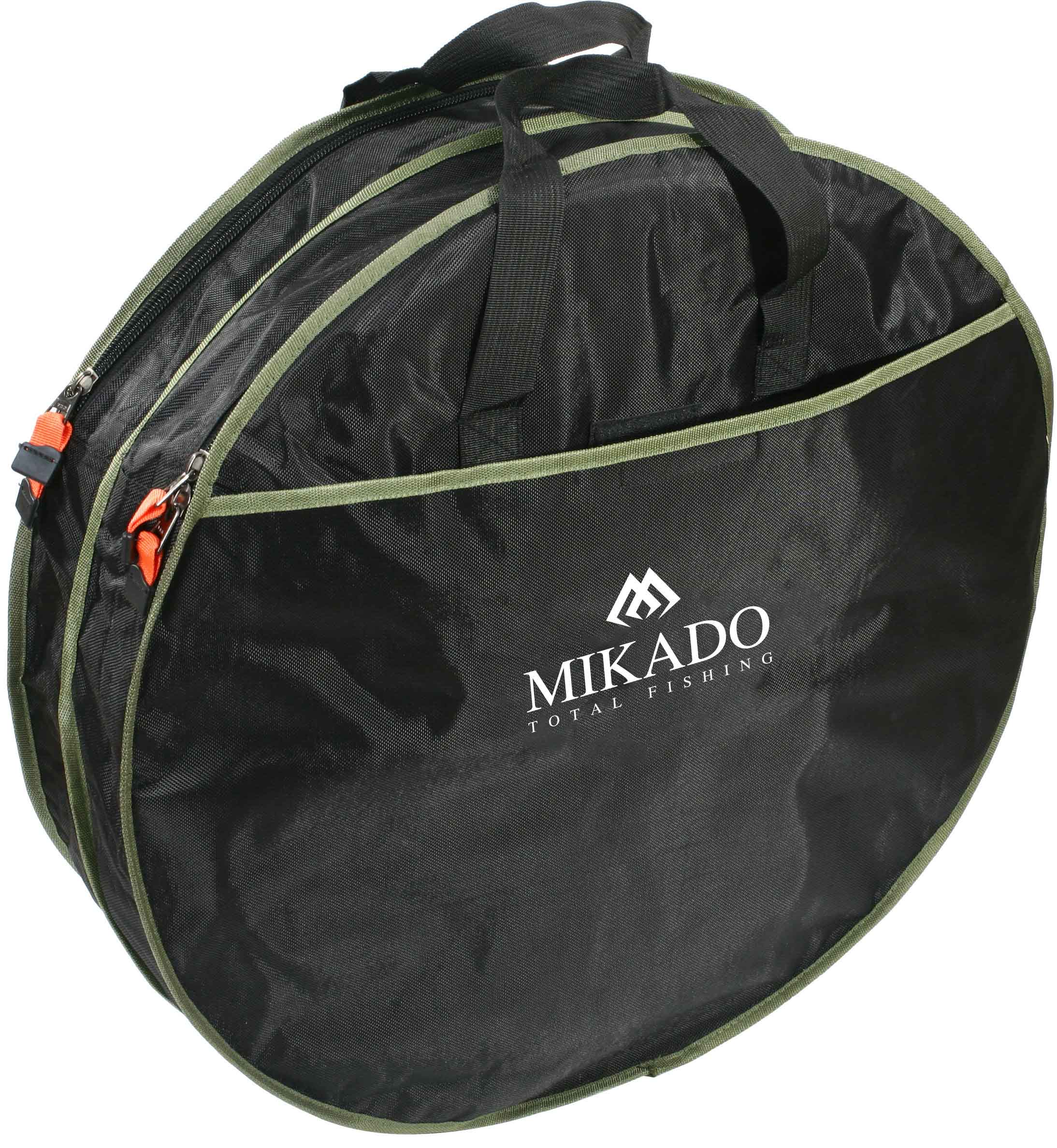 Torba Mikado na siatki okrągła 63x17cm czarno zielone UWJ-MBR2-BG