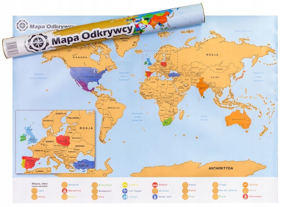 

Mapa Odkrywcy Zdrapka Świat Dla Niej Niego