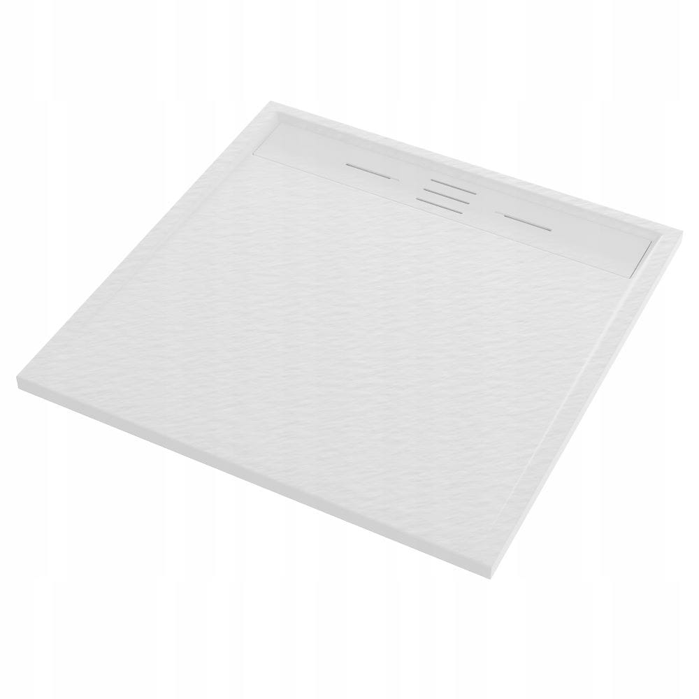 Sprchová vanička Alma čtvercová 90 x 90 cm, bílý kamenný kompozit Gamma