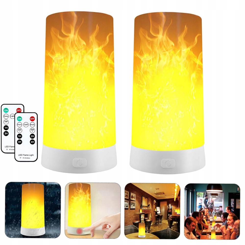 2ks Led lampion Efekt plamene Dekorace Hřbitovní Svíčka Stolní Lampa Halloween