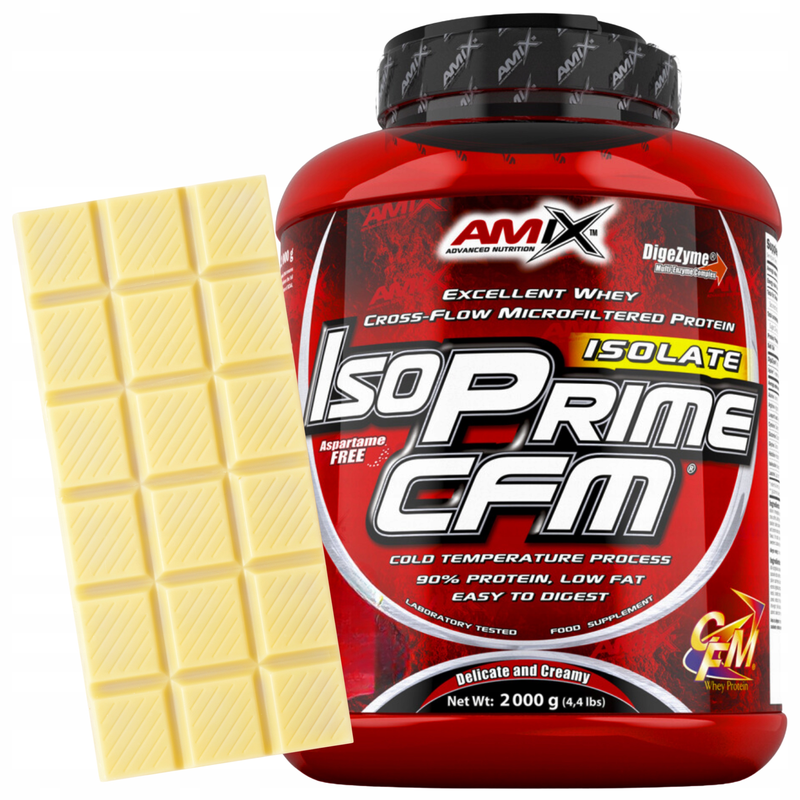 Protein Amix Isoprime Cfm 2k Lahodná Bílá Čokoláda Izolát Protein