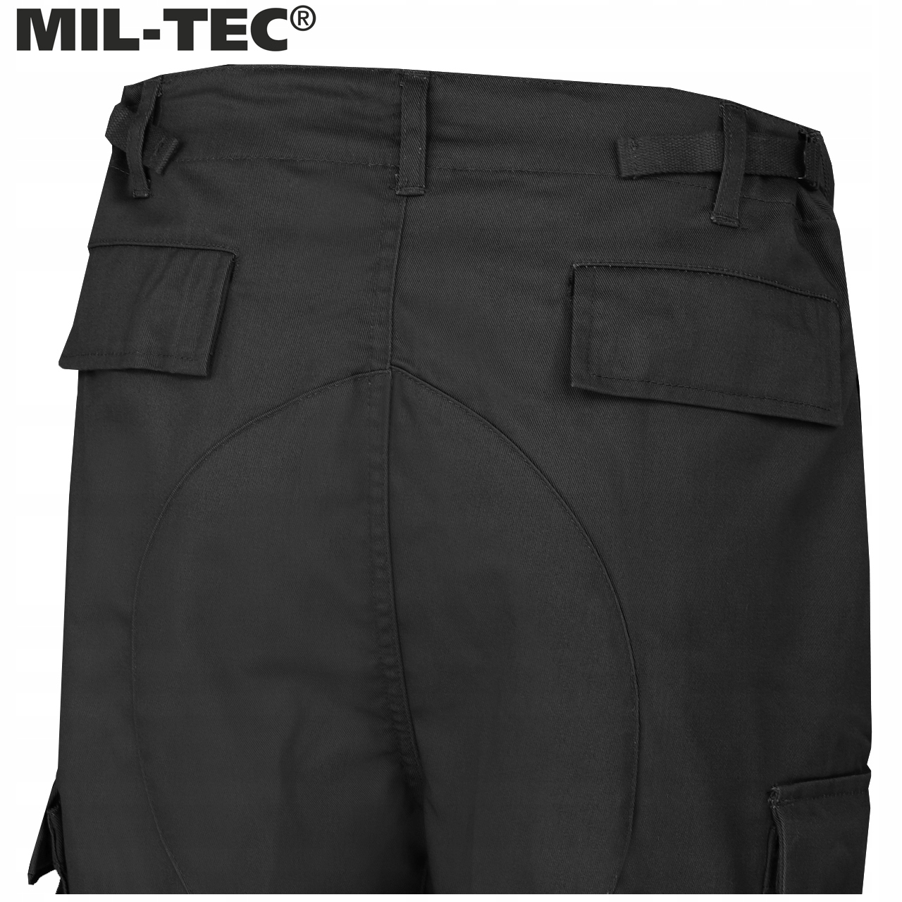 Spodnie chłopięce bojówki wojskowe Mil-Tec US BDU dziecięce czarne 3XL Zapięcie zamek