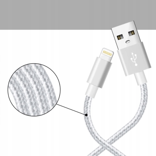 USB LIGHTNING kabelis iPad iPhone 6 7 8 9 X 11 1,5 m USB savienotāji — Apple Lightning