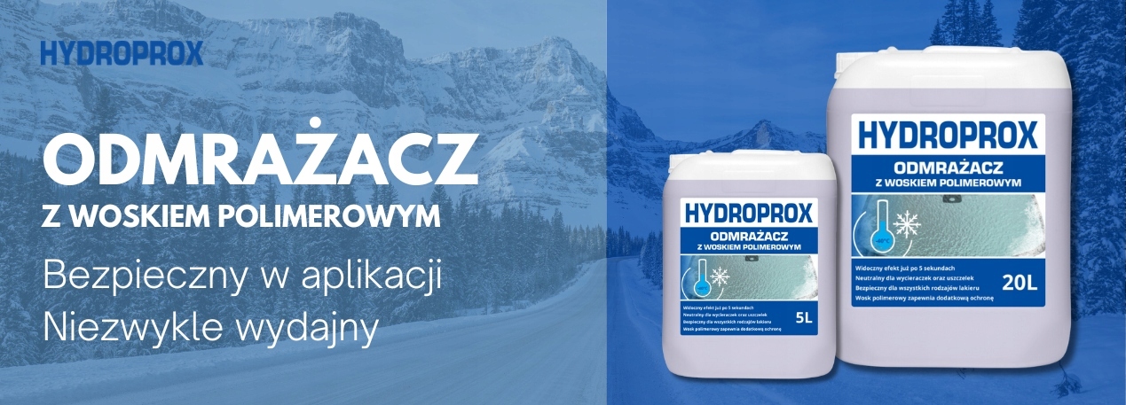 ODMRAŻACZ DO SZYB Z WOSKIEM POLIMEROWYM HYDROPROX -40°C 20L EAN (GTIN) 5906815500306