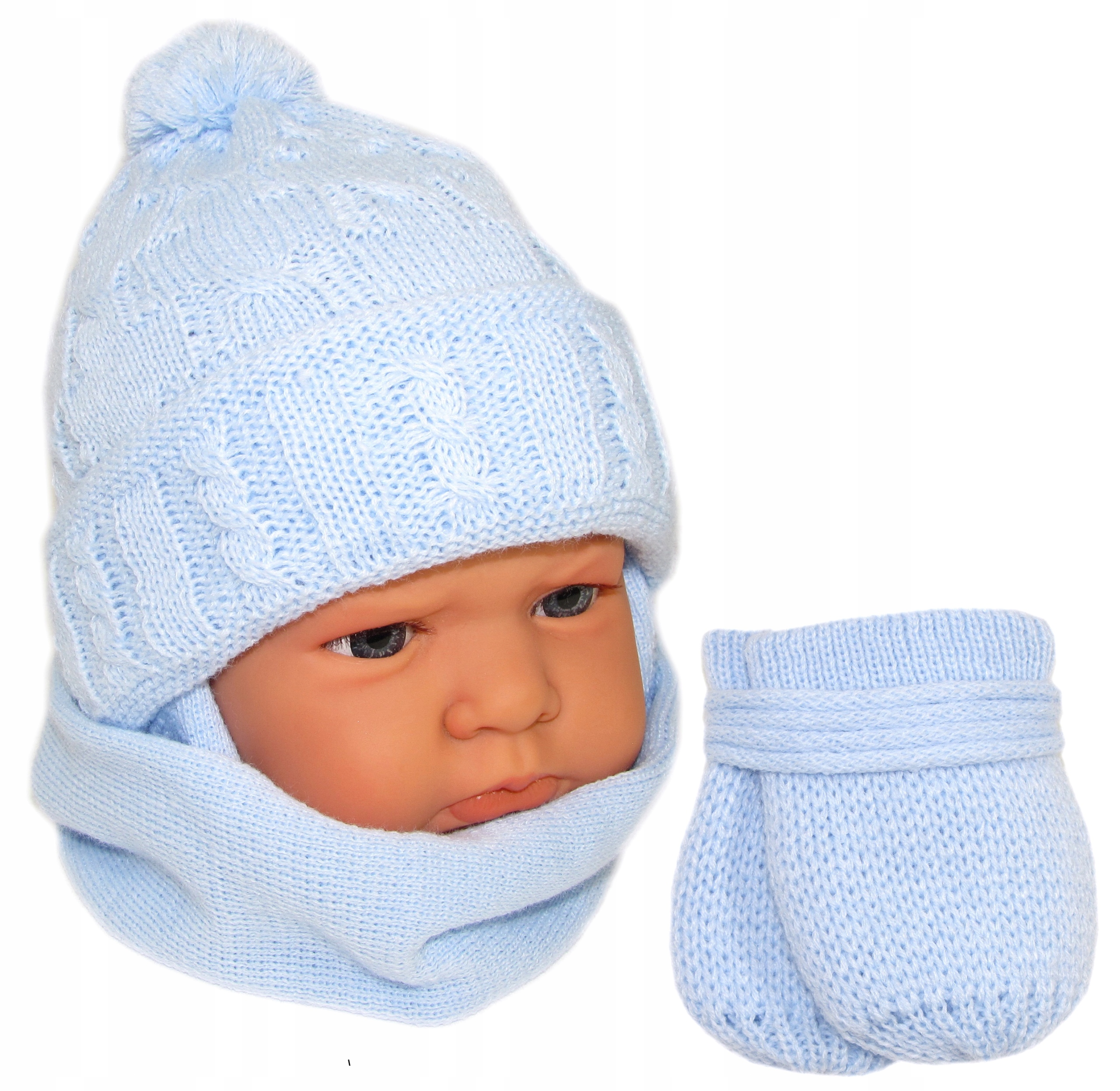 

Komplet Czapka Zimowa +szalik Rękawiczki 34-40