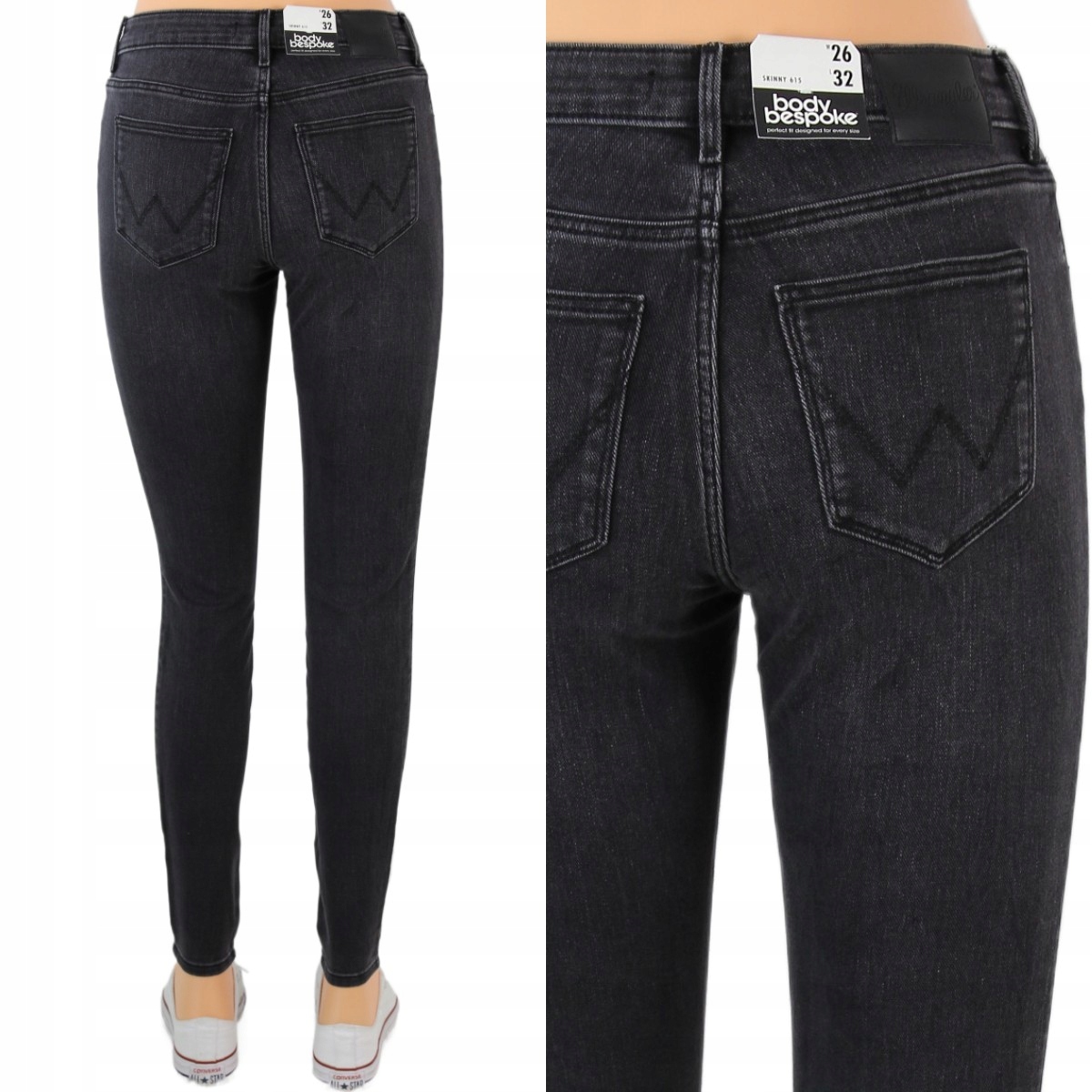 Wrangler Skinny Jeansy Spodnie Hight Rise "soft Nights "_ W29 L32