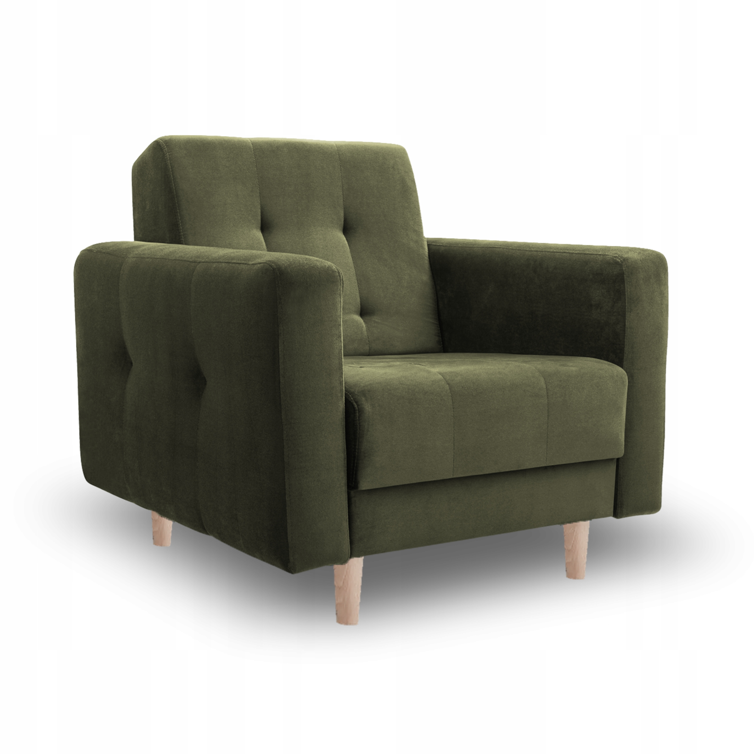 Moderní skandinávské křeslo Lizbona II khaki Kronos 46 velur Výrobce