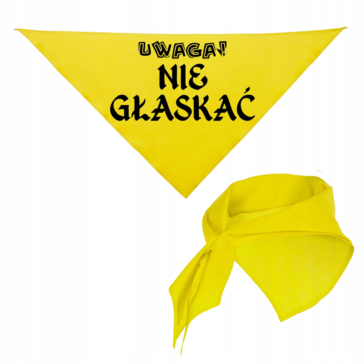 

Chusta trójkątna dla psa Nie Głaskać