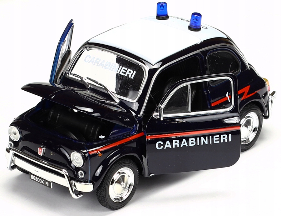 Welly Kovové Auto Fiat 500 Italské Četnictvo
