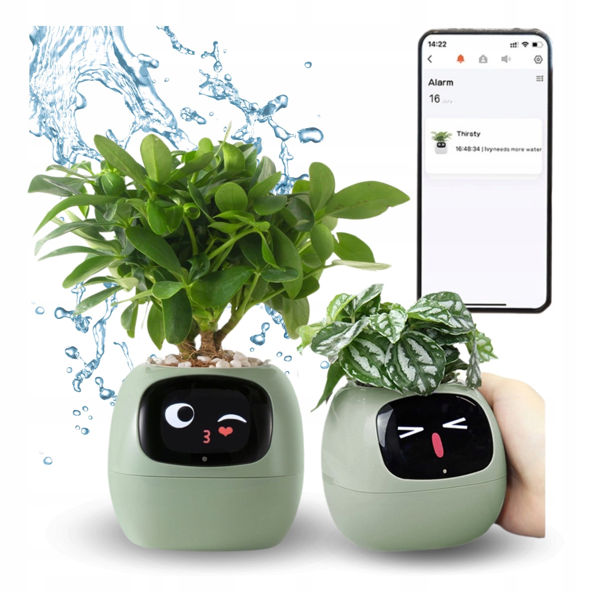 Inteligentný kvetináč Ivy Smart Planter obal na kvetináč na kvetináč Plantsio Zelený