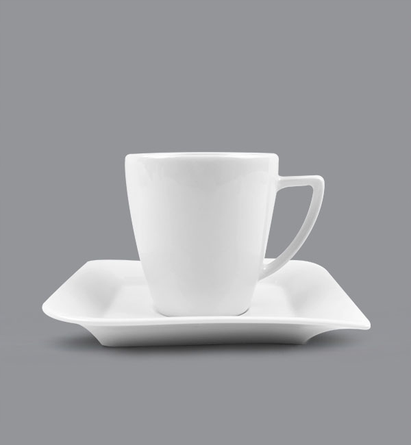 LUBIANA OPERA 12x FILIŻANKA 200 ML + SPODEK 14,5CM Kolor biały