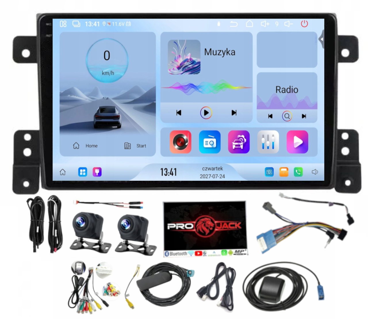 Rádio Navigácia Carplay Android Suzuki Grand Vitara 05-14 4GB 64GB Sim