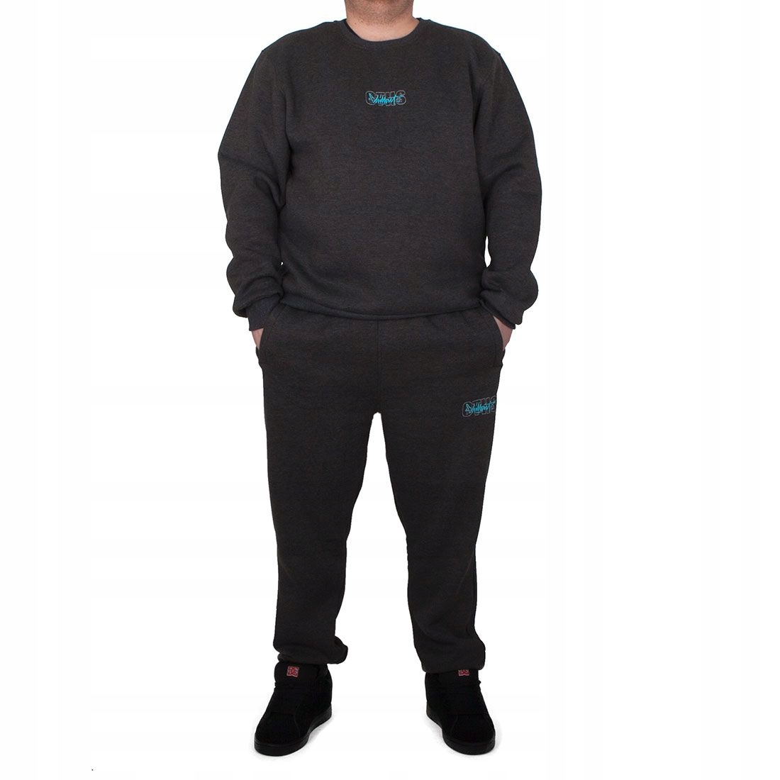 Teplákovka komplet Chillout Tager Big Size šedý 4XL Velká velikost mikina kalhoty