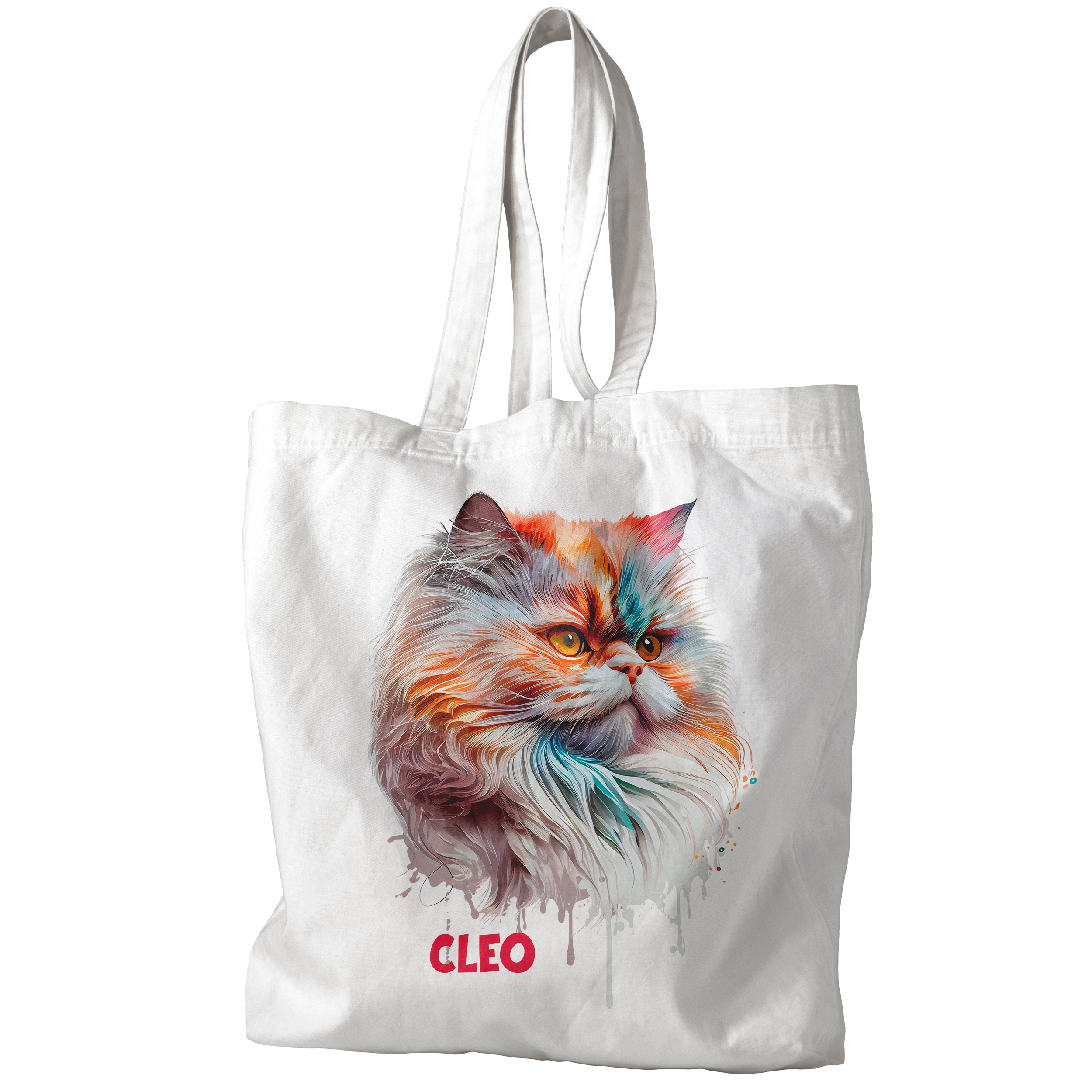 TORBA KOT PERSKI PREZENT PERSONALIZACJA IMIE Materiał bawełna