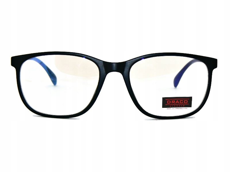 

Męskie Okulary Zerówki Nerdy czarne Antyrefleksem