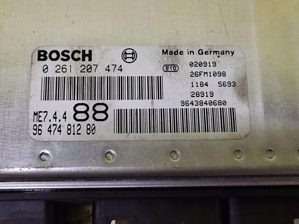 PEUGEOT 307 control unit of the engine 0261207474