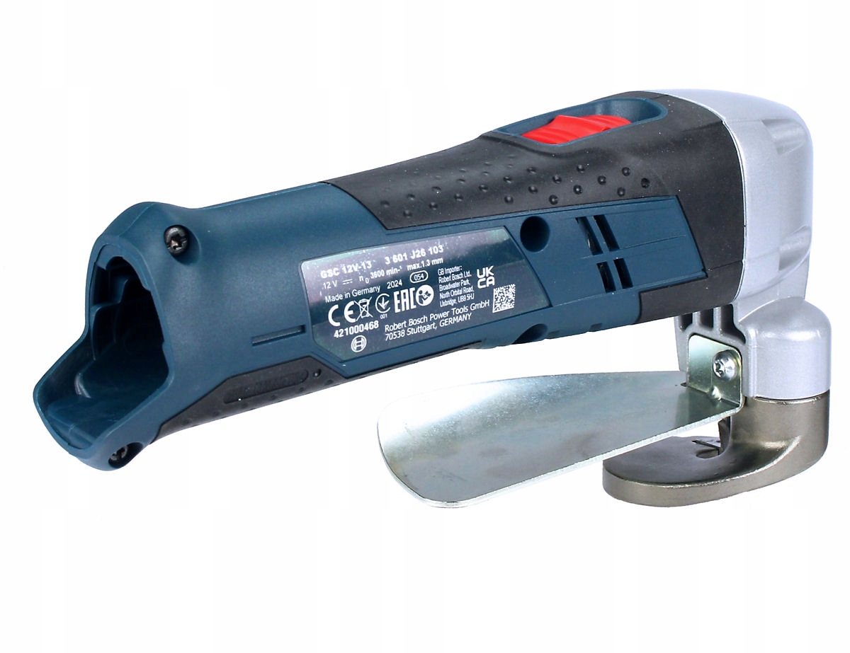 NOŻYCE DO BLACHY AKUMULATOROWE GSC 12V-13 BOSCH KORPUS BODY Maksymalna grubość cięcia 2 mm