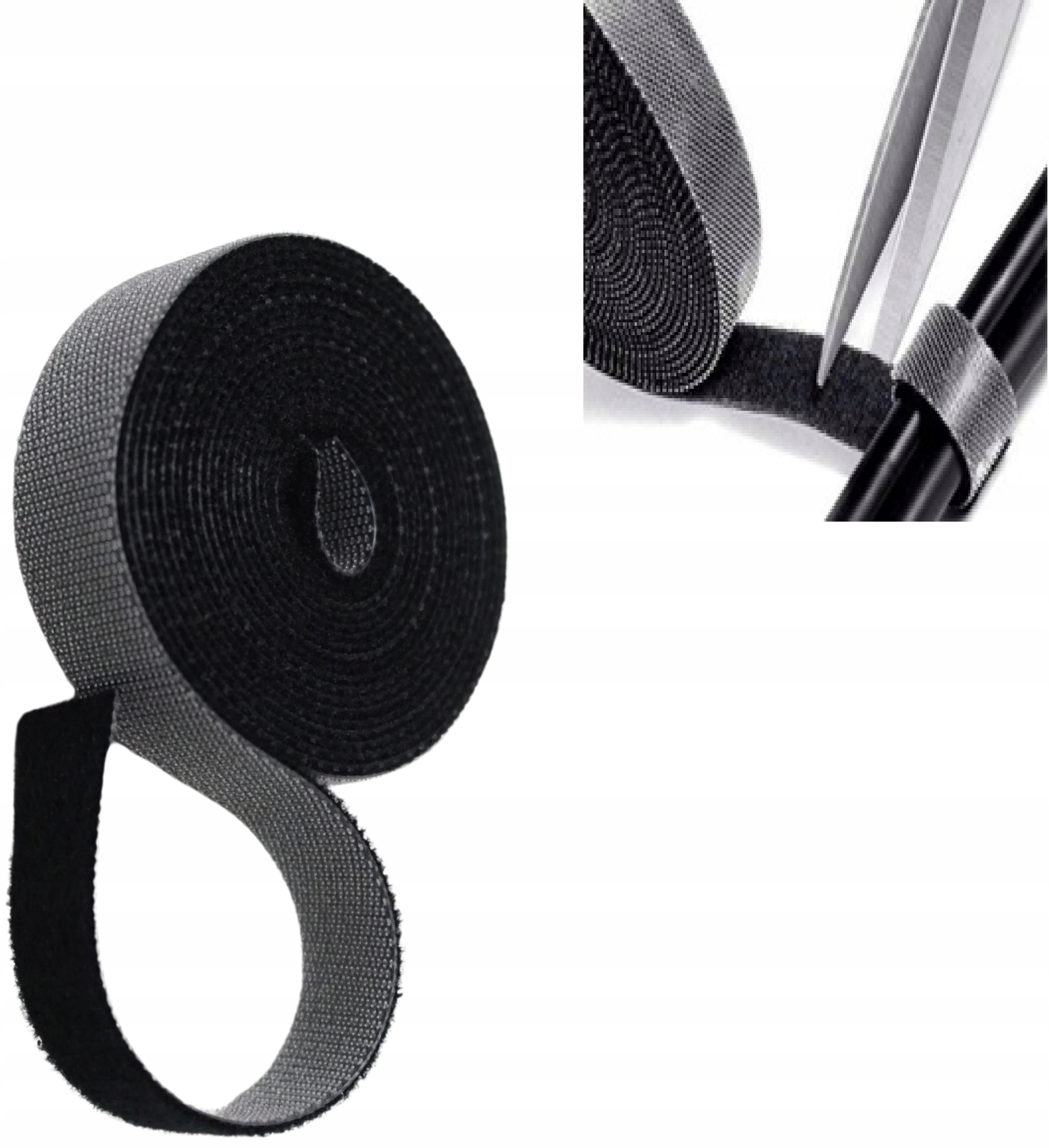 Taśma Rzepowa Opaska Rzep Organizer Do Kabli Kabla 15MM 1M