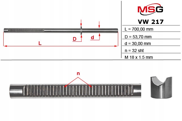 Ozubená lišta převodovky řízení Vw Crafter 06-16, Sprinter 906 06-18