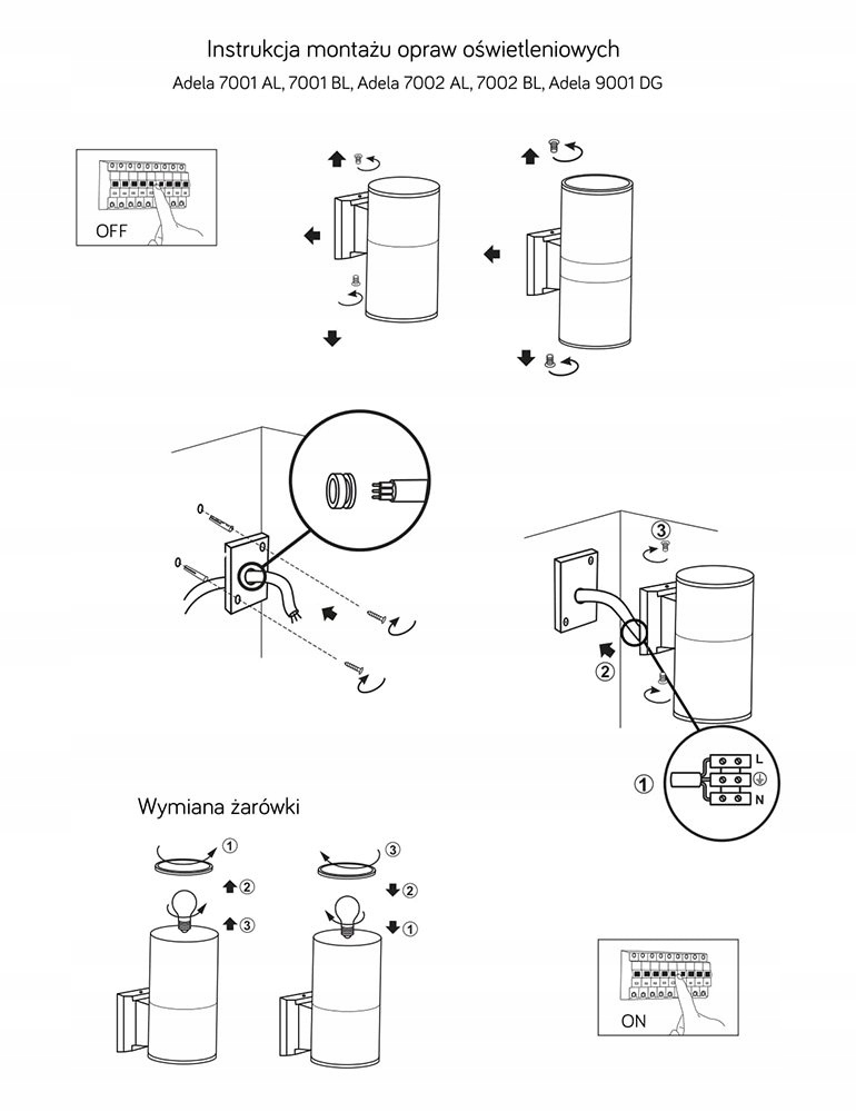 Kinkiet zewnętrzny Adela 9001 DG Suma Kod producenta 9001 DG