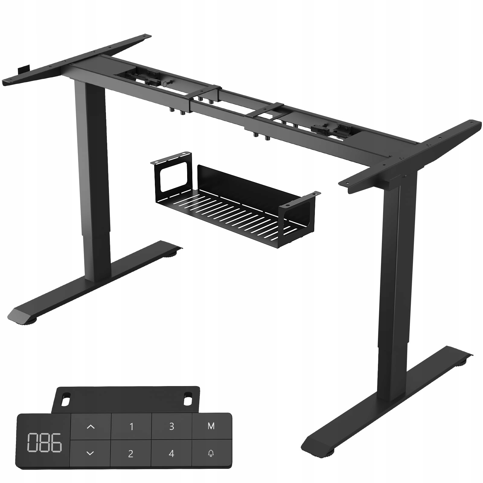 JUMMICO BIAŁY STELAŻ NA BIURKO Z REGULACJĄ WYSOKOŚCI