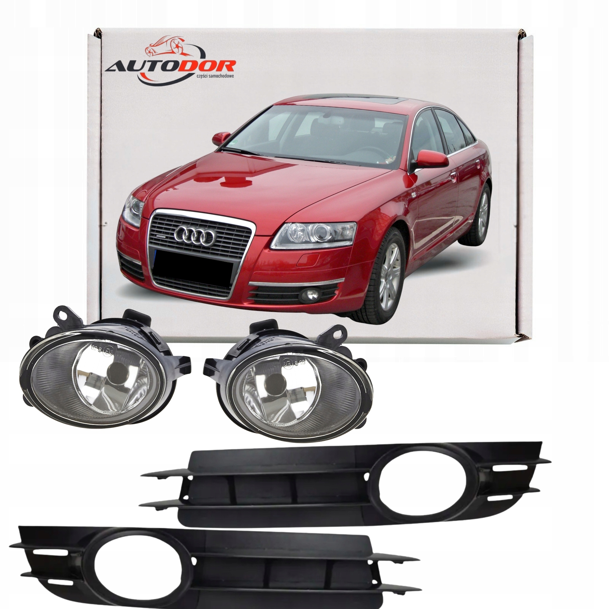 Audi A6 C6 2004-2008 Atrapy Mřížky Grily Halogeny Pravá Levá Sada