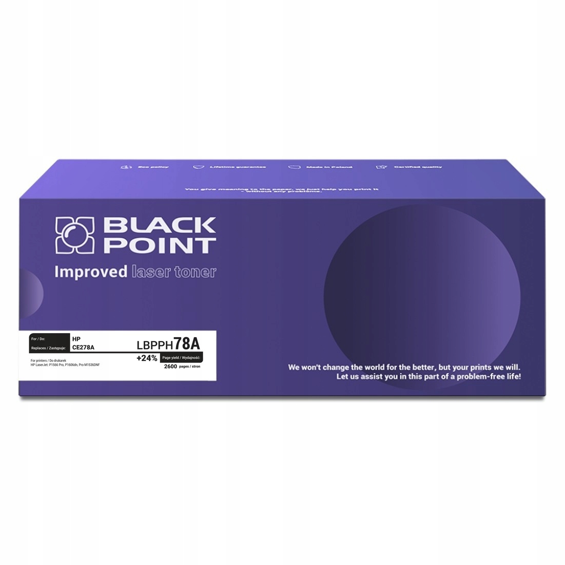 Toner Blackpoint Hp CE278A, 2600 stran