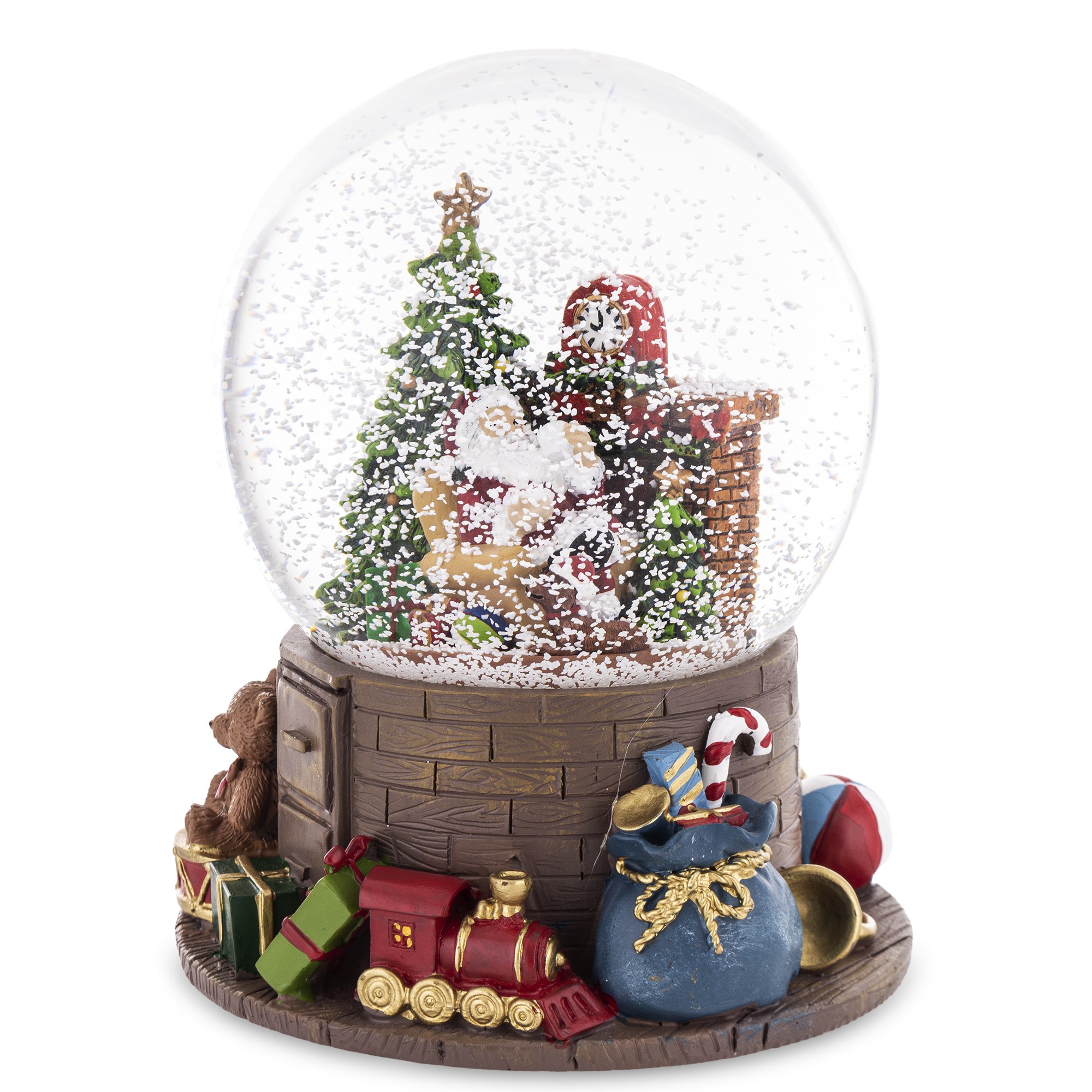 KULA ŚNIEŻNA SZKLANA ŚWIĘTA POZYTYWKA MIKOŁAJ Stan opakowania oryginalne