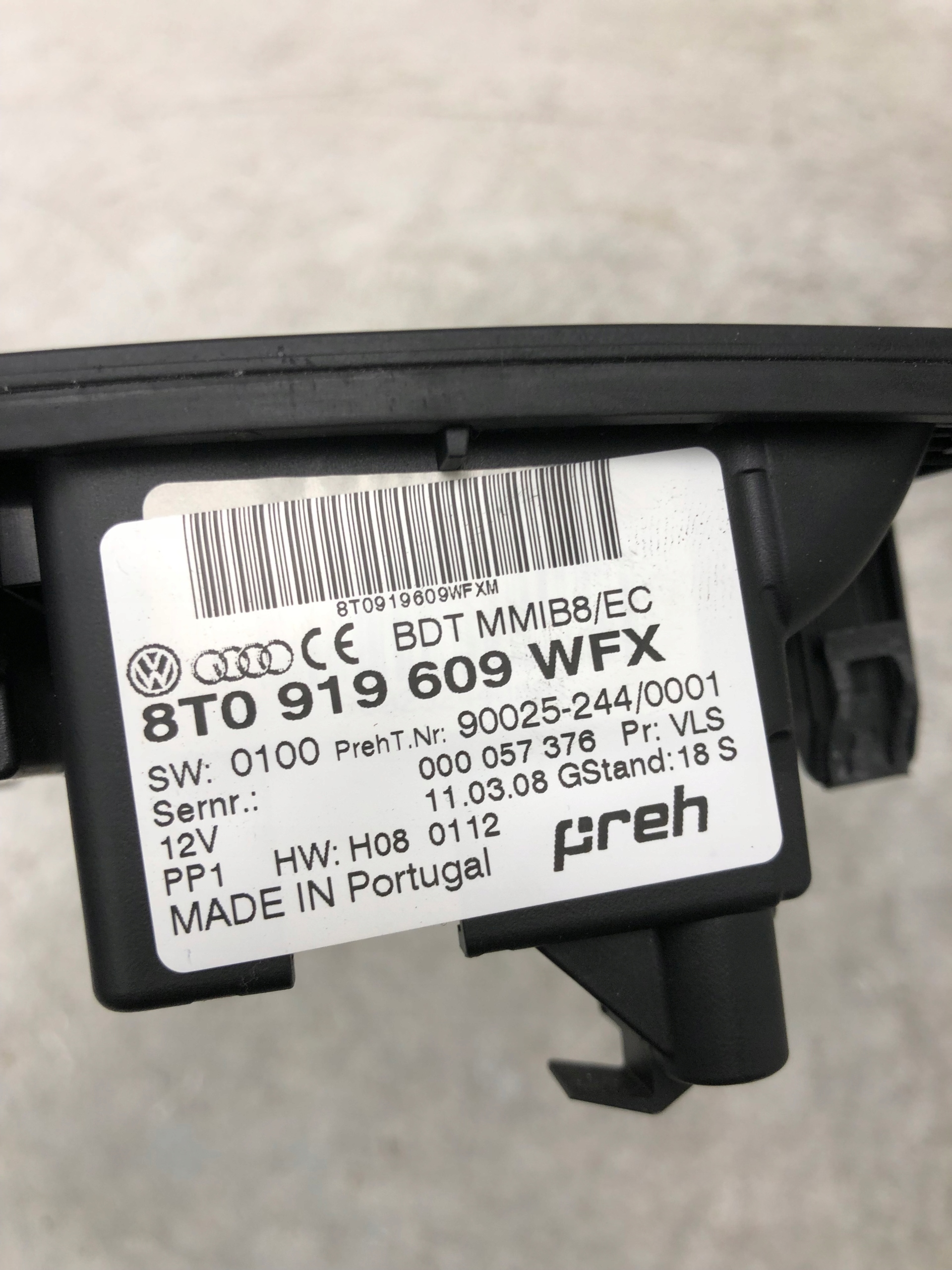 control panel MMI AUDI A5 COUPE 8T0919609WFX