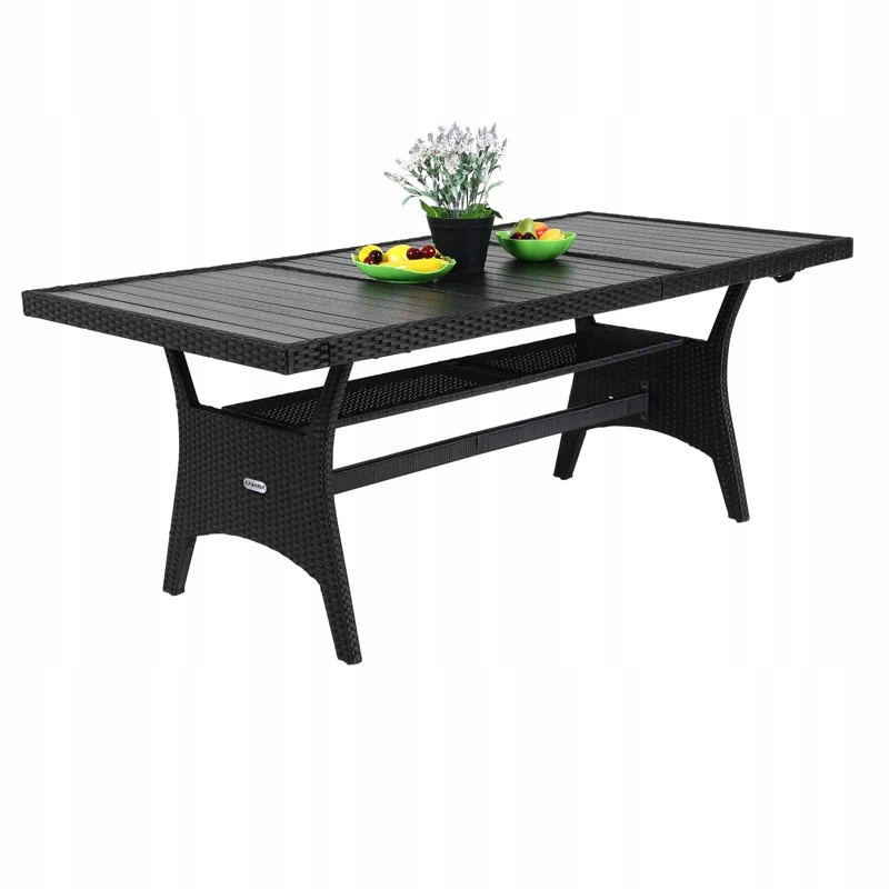Stol Ogrodowy Polyrattan Blat Wpc 190x90x75cm