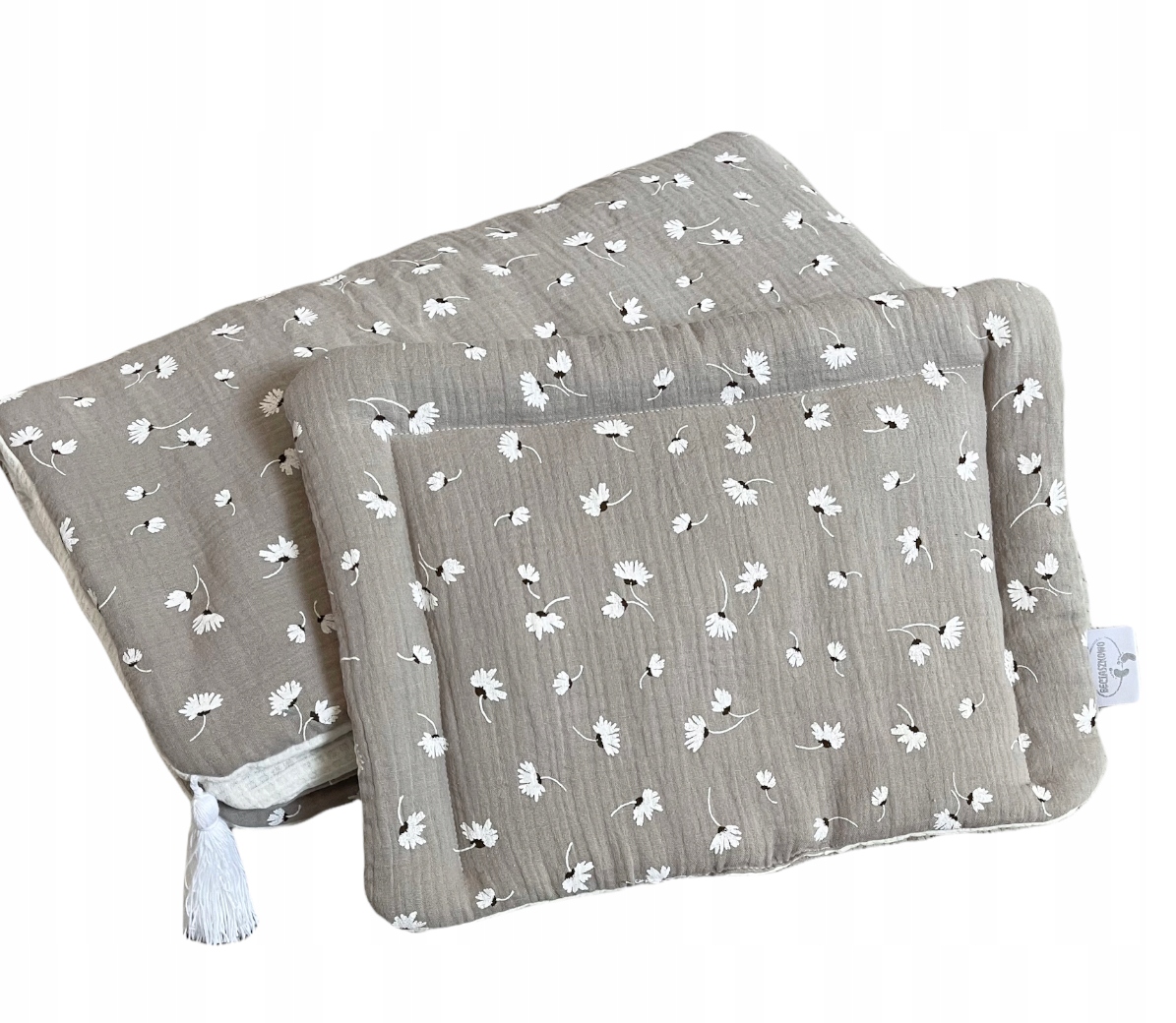 POŚCIEL MUŚLINOWA 60/100 Beż beżowy kocyk poduszk