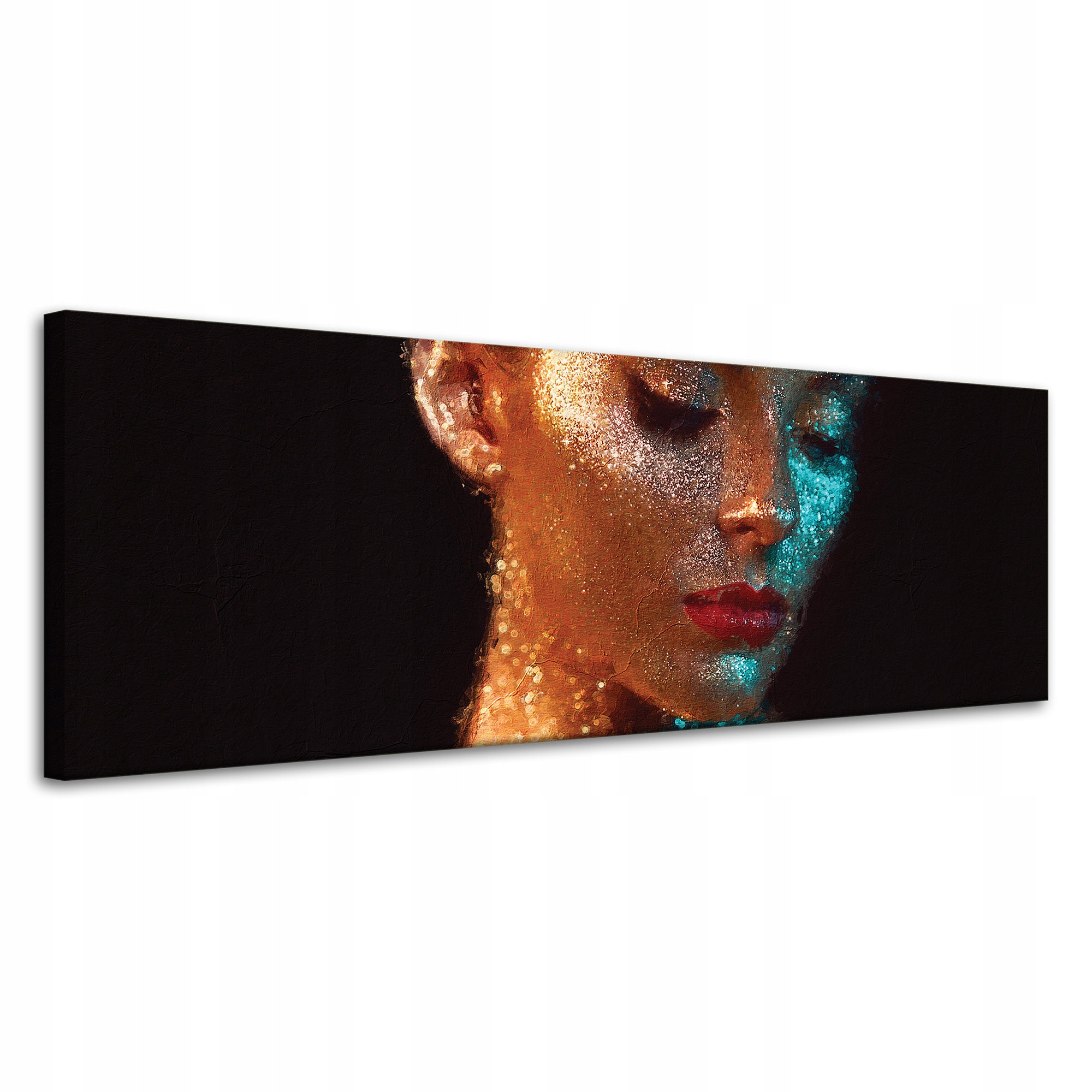 Obraz na plátně Zamyšlená žena Kapky vody 120x40 cm Ideální jako dárek