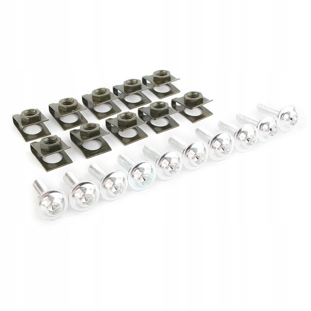 Kołek do owiewki \ Zderzaka M6, Śruby kolorowe 6mm, Blaszka