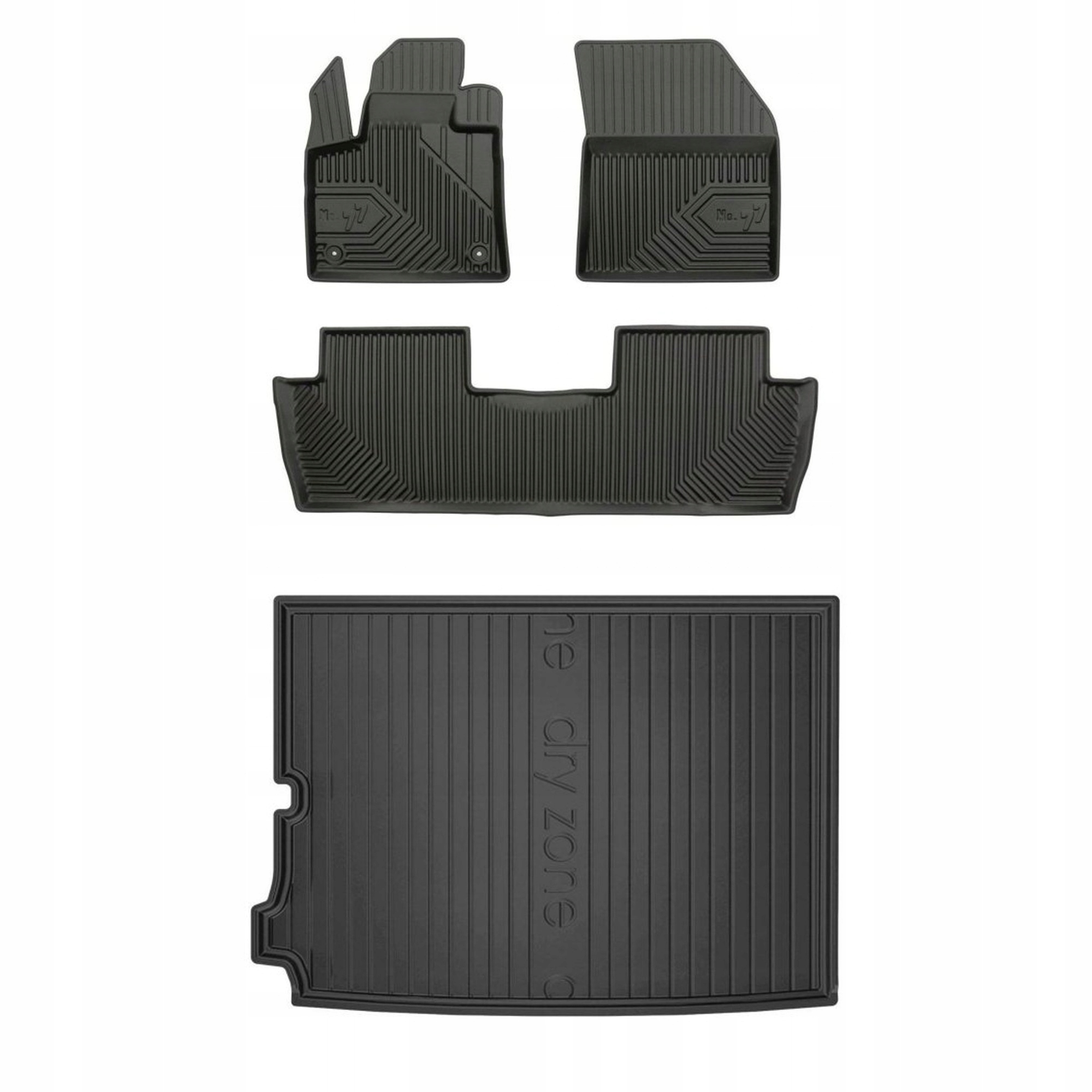 Gumová sada kobercov a rohoží Peugeot 5008 II od roku 2017 bez nastaviteľnej výšky