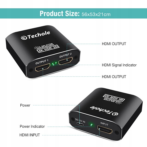 ROZDZIELACZ HDMI SWITCH PRZEŁĄCZNIK 4K SPLITTER Kod producenta 543333